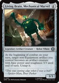 Living Brain, Mechanical Marvel - Marvel's Spider-Man - Magic: The Gathering card