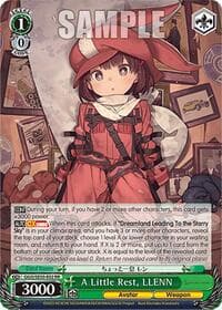 A Little Rest, LLENN - SAO Alternative–Gun Gale Online–2 Extra Booster - Weiss Schwarz card