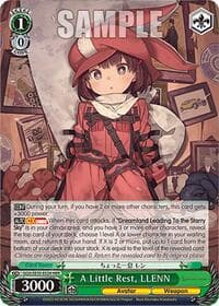A Little Rest, LLENN (HR) - SAO Alternative–Gun Gale Online–2 Extra Booster - Weiss Schwarz card