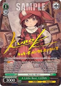 A Little Rest, LLENN (SP) - SAO Alternative–Gun Gale Online–2 Extra Booster - Weiss Schwarz card