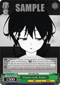 Vacant Look, Karen - SAO Alternative–Gun Gale Online–2 Extra Booster - Weiss Schwarz card