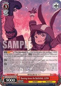 Running Across the Battlefield, LLENN (HR) - SAO Alternative–Gun Gale Online–2 Extra Booster - Weiss Schwarz card