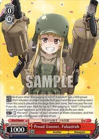 Proud Gunner, Fukaziroh (HR) - SAO Alternative–Gun Gale Online–2 Extra Booster - Weiss Schwarz card