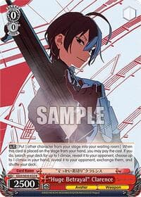 "Huge Betrayal" Clarence - SAO Alternative–Gun Gale Online–2 Extra Booster - Weiss Schwarz card