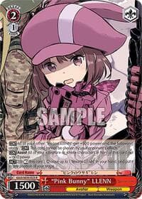 "Pink Bunny" LLENN - SAO Alternative–Gun Gale Online–2 Extra Booster - Weiss Schwarz card