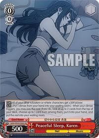 Peaceful Sleep, Karen (HU) - SAO Alternative–Gun Gale Online–2 Extra Booster - Weiss Schwarz card