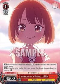 Invitation to a Dream, LLENN (HC) - SAO Alternative–Gun Gale Online–2 Extra Booster - Weiss Schwarz card