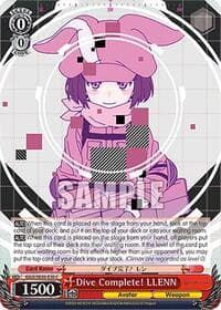 Dive Complete! LLENN - SAO Alternative–Gun Gale Online–2 Extra Booster - Weiss Schwarz card