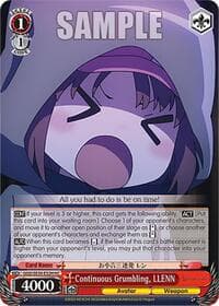 Continuous Grumbling, LLENN (HC) - SAO Alternative–Gun Gale Online–2 Extra Booster - Weiss Schwarz card