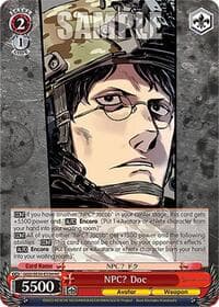 NPC? Doc (HC) - SAO Alternative–Gun Gale Online–2 Extra Booster - Weiss Schwarz card
