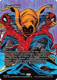 Saw in Half (Borderless) - Marvel Universe Eternal-Legal - Magic: The Gathering card