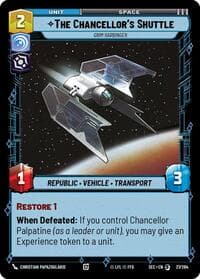 The Chancellor's Shuttle - Grim Harbinger - Secrets of Power - Star Wars: Unlimited card