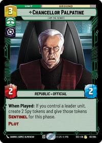 Chancellor Palpatine - I Am the Senate - Secrets of Power - Star Wars: Unlimited card