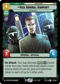 Vice Admiral Rampart - On Schedule - Secrets of Power - Star Wars: Unlimited card