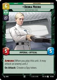 Dedra Meero - With Verifiable Data - Secrets of Power - Star Wars: Unlimited card