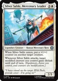 Silver Sable, Mercenary Leader - Marvel's Spider-Man - Magic: The Gathering card
