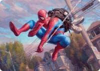 Spider-Man, Web-Slinger Art Card - Art Series: Marvel's Spider-Man - Magic: The Gathering card