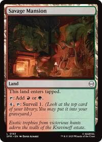 Savage Mansion - Marvel's Spider-Man - Magic: The Gathering card