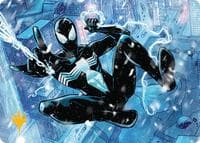 Spectacular Spider-Man (Black) Art Card (Gold-Stamped Planeswalker Symbol) - Art Series: Marvel's Spider-Man - Magic: The Gathering card