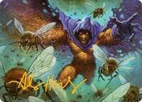 Swarm, Being of Bees Art Card (Gold-Stamped Signature) - Art Series: Marvel's Spider-Man - Magic: The Gathering card