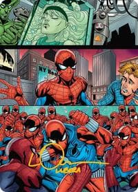 The Clone Saga Art Card (Gold-Stamped Signature) - Art Series: Marvel's Spider-Man - Magic: The Gathering card