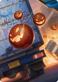 Pumpkin Bombs Art Card - Art Series: Marvel's Spider-Man - Magic: The Gathering card