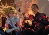 Heroes' Hangout Art Card (Gold-Stamped Planeswalker Symbol) - Art Series: Marvel's Spider-Man - Magic: The Gathering card