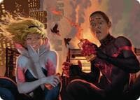 Heroes' Hangout Art Card - Art Series: Marvel's Spider-Man - Magic: The Gathering card