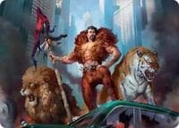 Kraven, Proud Predator Art Card - Art Series: Marvel's Spider-Man - Magic: The Gathering card