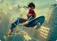 Spider-Man India Art Card (Gold-Stamped Signature) - Art Series: Marvel's Spider-Man - Magic: The Gathering card