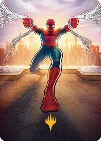 Amazing Spider-Man Art Card (36/54) (Gold-Stamped Planeswalker Symbol) - Art Series: Marvel's Spider-Man - Magic: The Gathering card