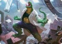 Lizard, Connors's Curse Art Card - Art Series: Marvel's Spider-Man - Magic: The Gathering card