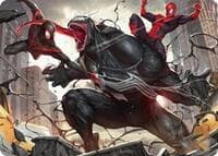 Terrific Team-Up Art Card - Art Series: Marvel's Spider-Man - Magic: The Gathering card