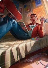 Miles Morales Art Card - Art Series: Marvel's Spider-Man - Magic: The Gathering card