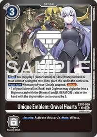 Unique Emblem: Gravel Hearts (Limited Foil) - Sinister Order - Digimon Card Game card