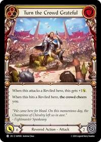 Turn the Crowd Grateful (Yellow) - Super Slam - Flesh and Blood TCG card