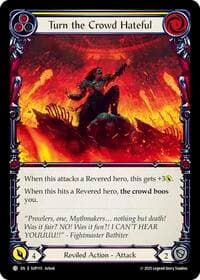 Turn the Crowd Hateful (Yellow) - Super Slam - Flesh and Blood TCG card