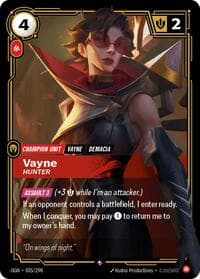 Vayne, Hunter - Origins - Riftbound: League of Legends Trading Card Game card