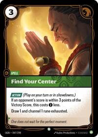 Find Your Center - Origins - Riftbound: League of Legends Trading Card Game card