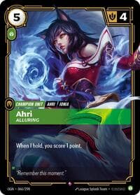 Ahri, Alluring - Origins - Riftbound: League of Legends Trading Card Game card
