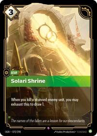 Solari Shrine - Origins - Riftbound: League of Legends Trading Card Game card