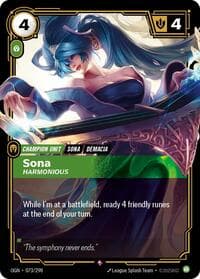 Sona, Harmonious - Origins - Riftbound: League of Legends Trading Card Game card