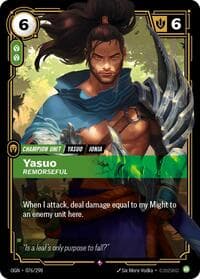 Yasuo, Remorseful - Origins - Riftbound: League of Legends Trading Card Game card