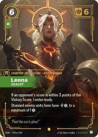 Leona, Zealot (Alternate Art) - Origins - Riftbound: League of Legends Trading Card Game card