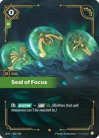 Seal of Focus - Origins - Riftbound: League of Legends Trading Card Game card