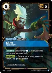 Ekko, Recurrent - Origins - Riftbound: League of Legends Trading Card Game card