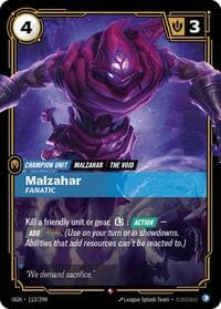 Malzahar, Fanatic - Origins - Riftbound: League of Legends Trading Card Game card