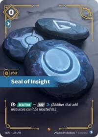 Seal of Insight - Origins - Riftbound: League of Legends Trading Card Game card
