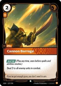 Cannon Barrage - Origins - Riftbound: League of Legends Trading Card Game card