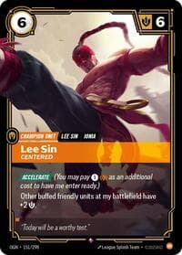Lee Sin, Centered - Origins - Riftbound: League of Legends Trading Card Game card